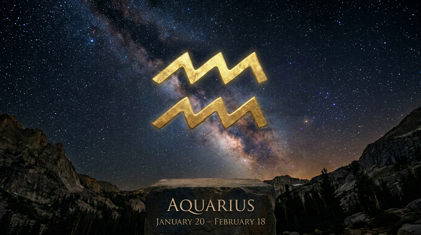 Aquarius constellation with labeled stars Sadalsuud, Sadalachbia, Sadalmelik, Beta Aqr, Alpha Aqr
